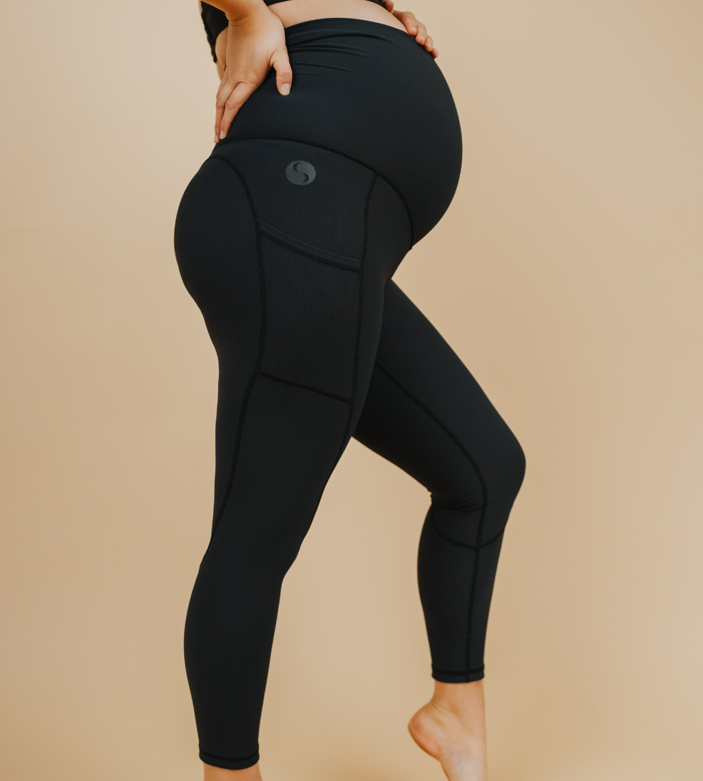 Maternity Leggings - Ryan Ribbed 7/8