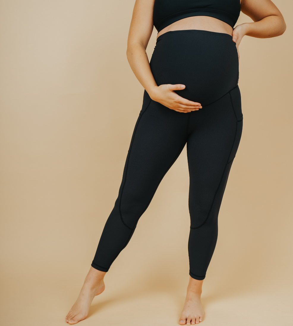 Maternity Leggings - Ryan Ribbed 7/8