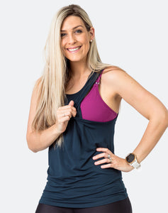 Breastfeeding Top - Casual Tank Peacock