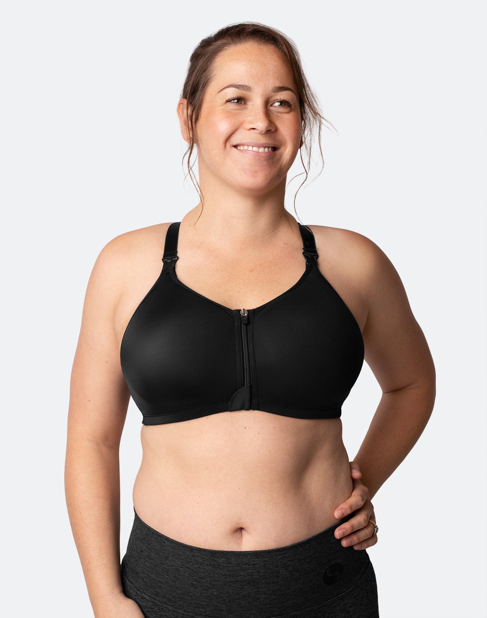 ** CLEARANCE ** Front Closure Nursing Bra - Radiance Bra (E-G Cup) Black