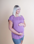 ** CLEARANCE ** Breastfeeding Top - Luxe Tee Vintage Rose