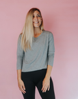 Non BF - Women's Long Sleeve T-shirt - Cruise Top Grey