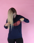 ** CLEARANCE ** Breastfeeding Hoodie - Casual Hoodie Navy