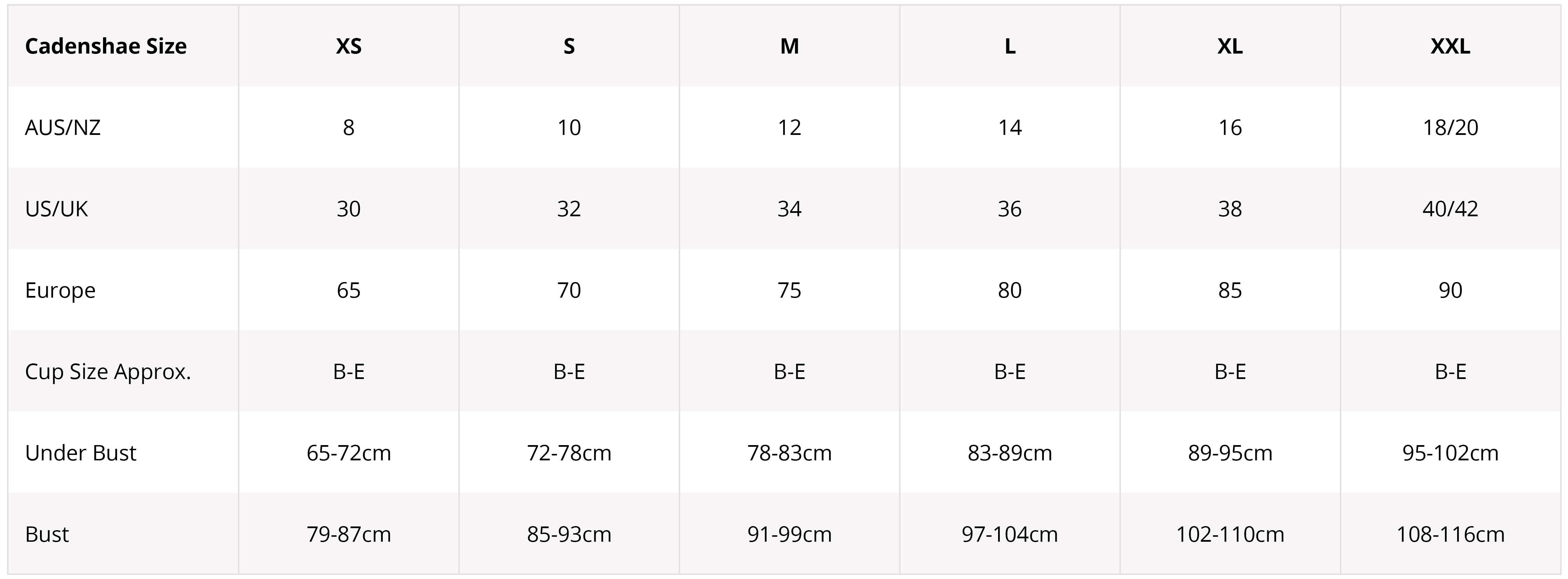 Canadian bra size shop