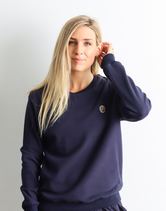 Navy sweatshirt womens best sale