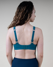 back view of nursing bra clipped together into racerback for those high intensity workouts