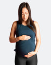 Pregnant mother wearing bamboo nursing tank