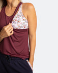 ** CLEARANCE ** Breastfeeding Top - Rise Up Tank Sangria