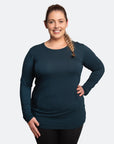 ** CLEARANCE ** Maternity Top - Bamboo Long Sleeve Peacock