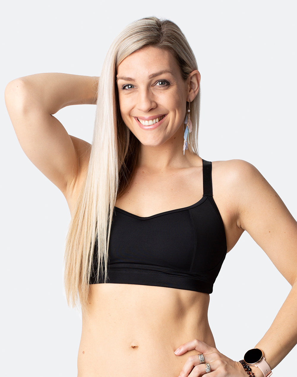 best rated racerback sports bras in black