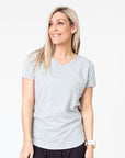 ** CLEARANCE ** Breastfeeding T-Shirt - Scoop Tee Grey