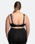 Back view of breastfeeding mum wearing nursing activewear Ultimate bra