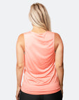 Back view of active mum wearing breastfeeding tank