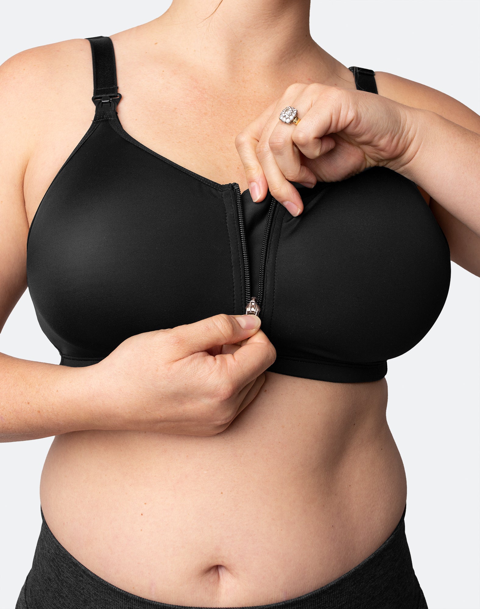 Front Closure Nursing Bra - Radiance Bra Black