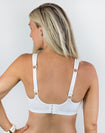 back view of lightly padded sports bra 