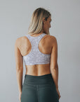 ** CLEARANCE ** Breastfeeding Sports Bra - Zahara Crop Lilac Meadows